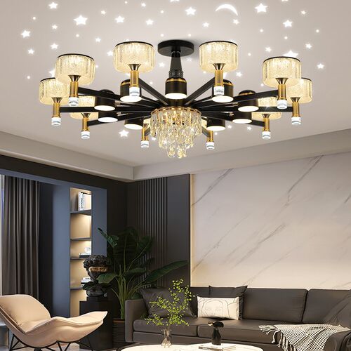 北欧现代简约吊灯 客厅用星空投影灯 全屋灯具套餐组合
