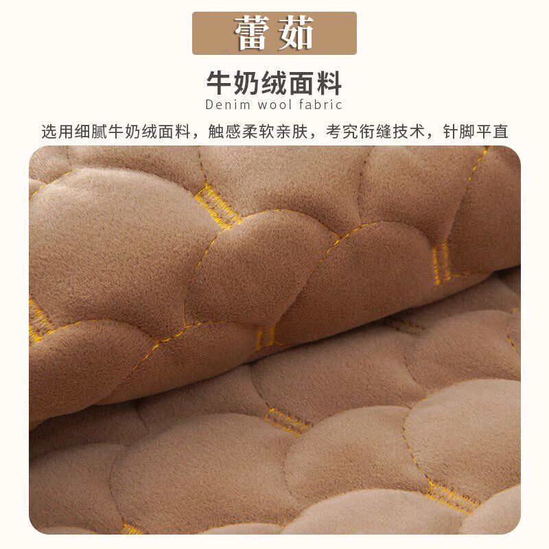 2024新款毛绒新中式红木实木防滑罗汉床沙发垫子秋冬夹棉加厚定制
