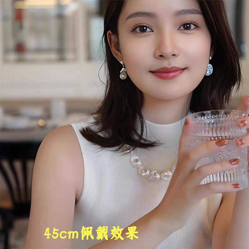 大巴洛克异型珍珠项链女2026款天然淡水珍珠毛衣链异形夸张锁骨链