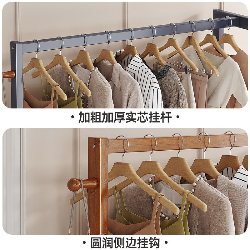 简易鞋子衣帽架落地室内房间挂衣鞋架子家用卧室衣服收纳架