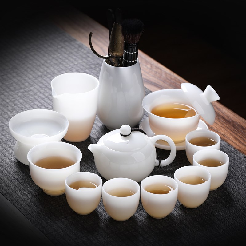 茶具套装2025新款家用功夫玻璃轻奢高端大气泡茶专用冰种璞玉茶杯