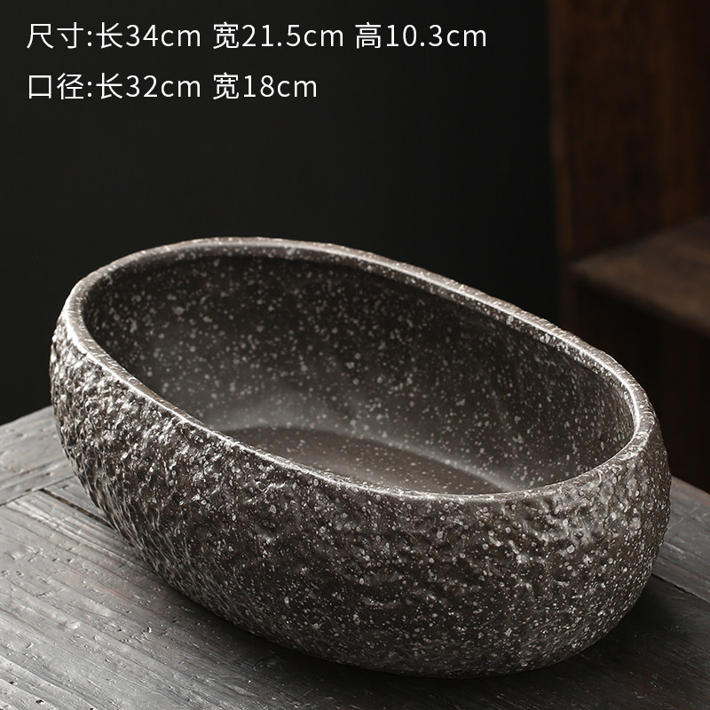 特大号水仙花盆陶瓷家用室内无孔铜钱草一叶莲碗莲盆大号水培花盆