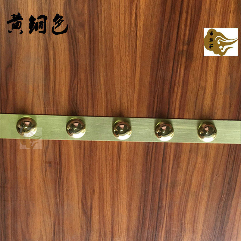 纯铜压条大门包边铜配件仿古门直条护角压条装饰帽钉实木门固定件