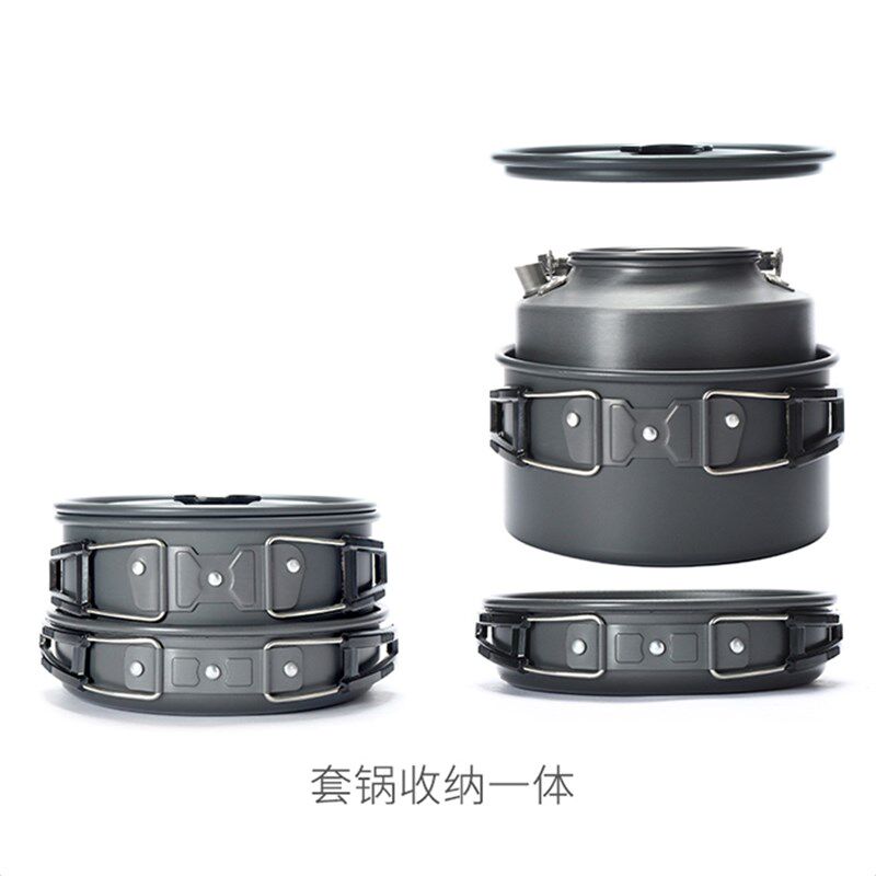 露营布包收纳户外套锅折叠便携式煮炊具自驾2-3人餐具烧水壶装备