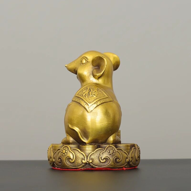 乾卦铜狗摆件铜牛西北缺角铜猪补角法器铜牛补房屋缺铜鸡补卦铜器图片