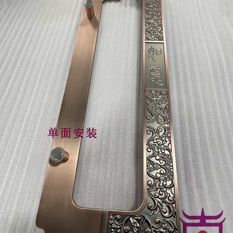 定制中式别墅铜门木门大拉手仿古庭院入户门把手玻璃门大门扶手