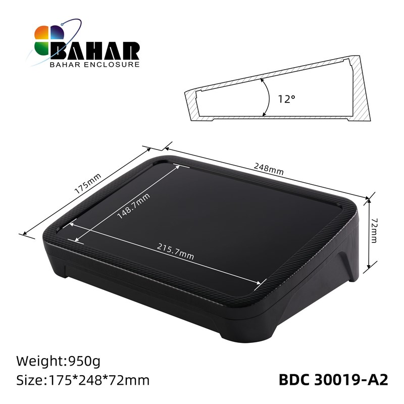 巴哈尔壳体温控器外盒ABS塑料仪器仪表盒台式控制操作壳BDC30019