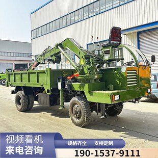 四不像随车挖农用四驱轮式工程山路爬坡多功能一体小型挖沙运输车