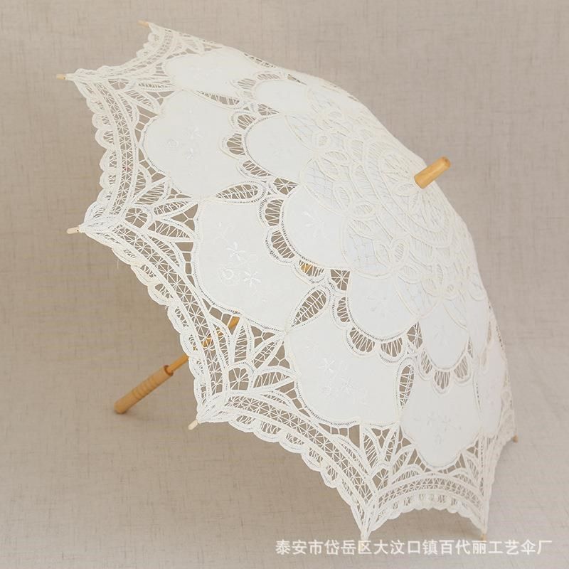 蕾丝花边创意宫廷古典女遮太阳工艺伞直杆长柄婚庆装饰道具lo洋伞
