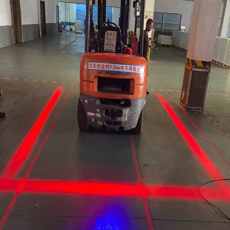叉车led警示安全边界蓝红光灯限位倒车24V示宽区域一字示廓灯12V