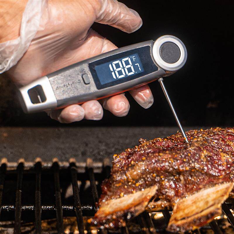 快速反应电子温折叠双探针食品温度计肉类烧烤厨房烤箱烤肉温度计