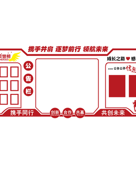 员工团队公告栏风采荣誉榜装饰布置公司企业办公会议室文化墙面贴