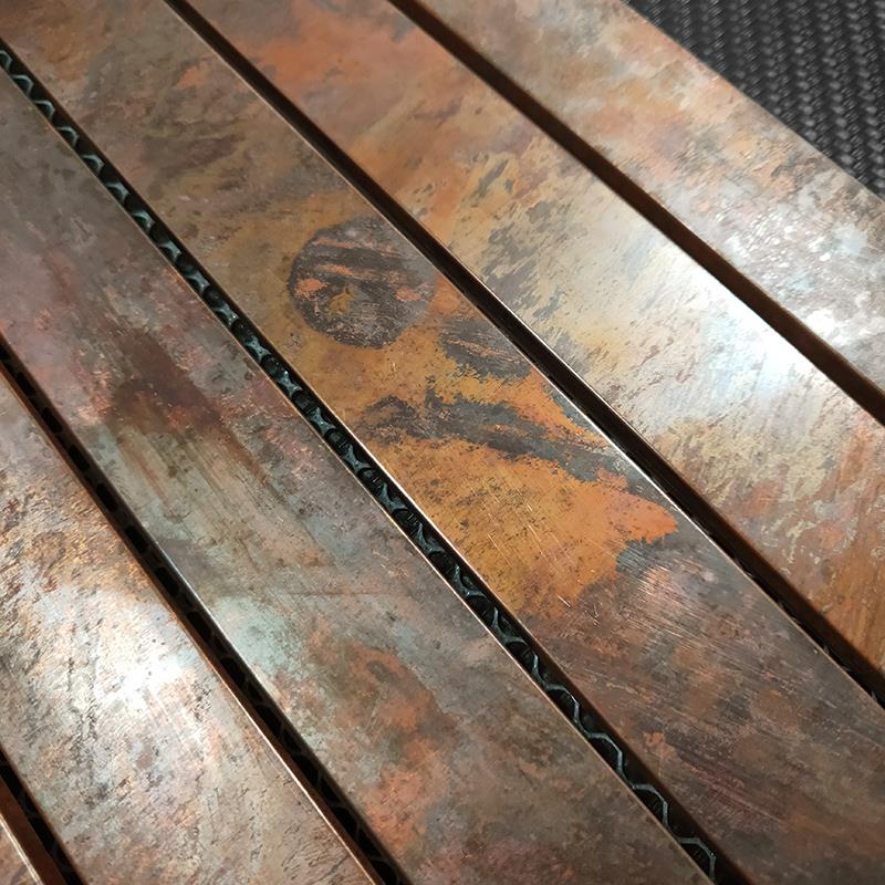 古铜色复古长条马赛克金属瓷砖墙贴做旧电视客厅古典背景墙咖啡店