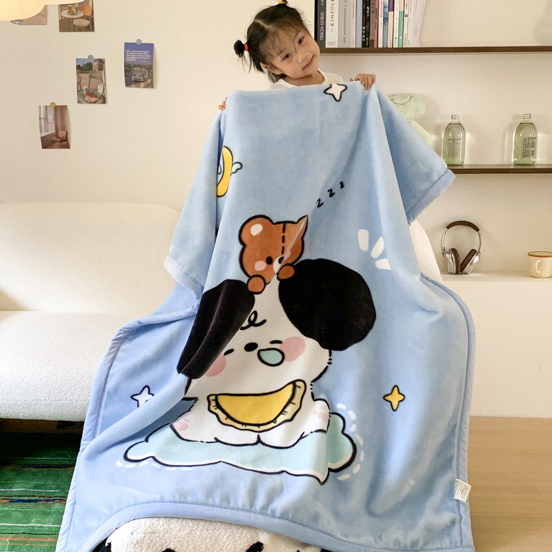 儿童毛毯冬季加厚宝宝盖毯新生婴儿小被子幼儿园午睡毯子四季通用