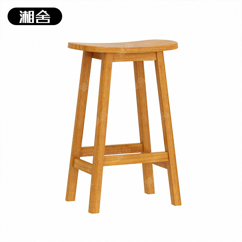 北欧实木吧台椅现代简约家用高脚凳奶茶店商用吧台凳前台高凳椅子