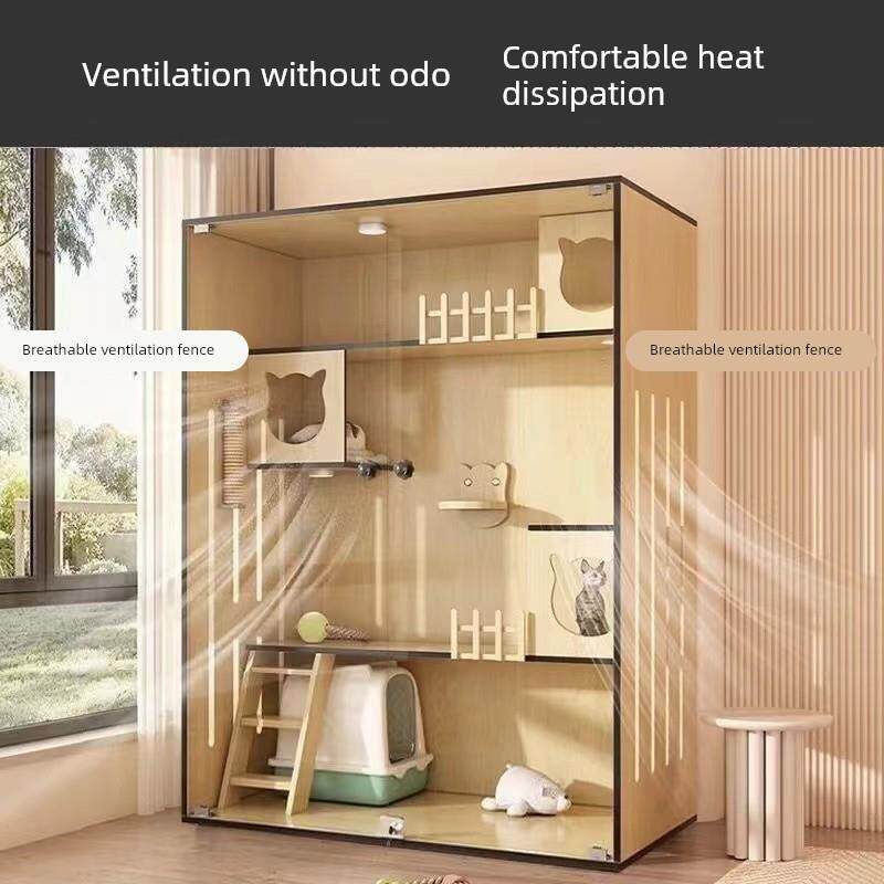 猫别墅猫笼家用室内一体猫屋超大自由空间猫舍柜猫窝宠物柜