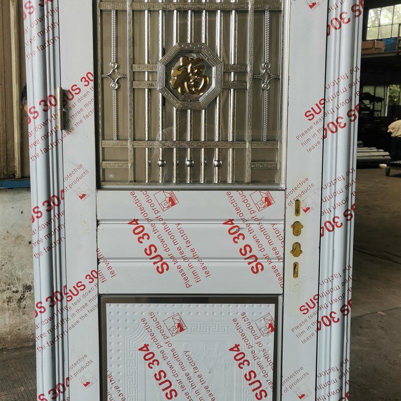 正宗304不锈钢门全包防盗门农村入户门外出阳台门厨房后门工程门
