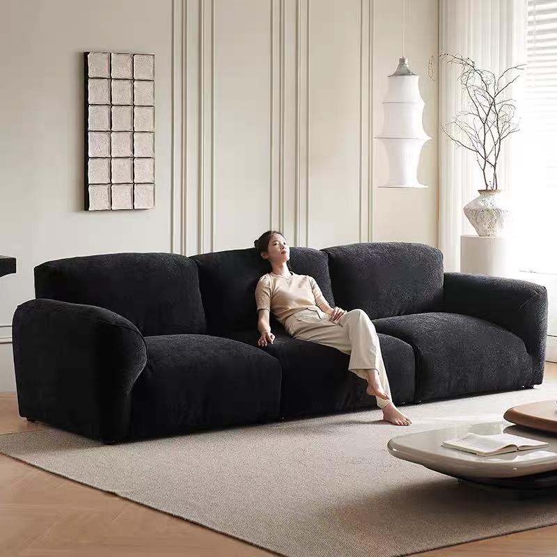 帕思臣覆古风雪尼尔布艺沙发现代轻奢大小户型客厅格兰德直排沙发