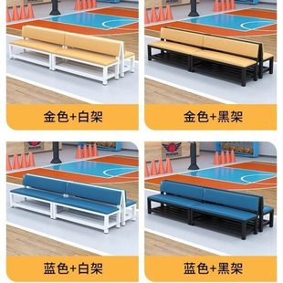 软包靠背长椅理发店沙发等候椅健身房体育馆篮球场休息区长条椅子