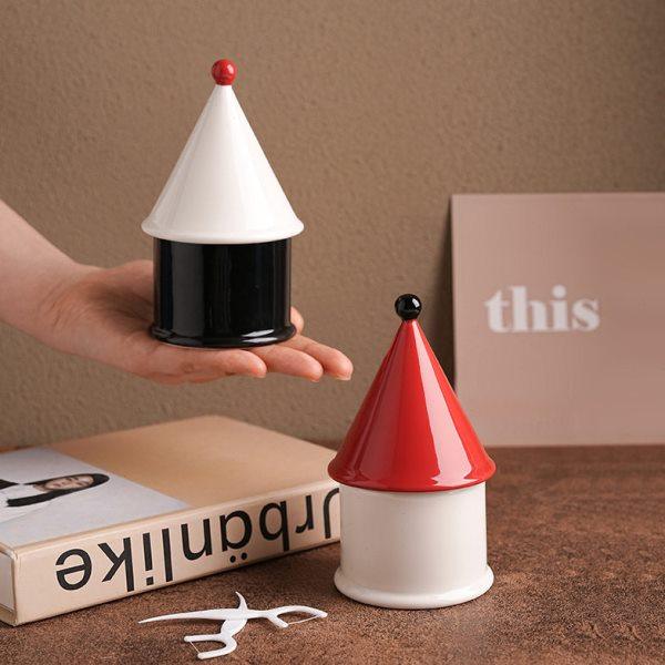 贝汉美家用档中古风牙签盒创意颜值牙签筒家居潮流装饰品摆件,特色手工艺,青花瓷,淘宝优惠券,粉丝福利购,淘宝优惠卷