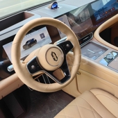 巧音适用于问界M8 M9全新M7原车同色专车专用真皮手缝方向盘把套