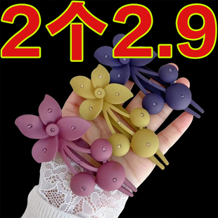 简约花朵盘发夹鸭嘴夹女2025新款后脑勺一字抓夹发量多发夹子横夹