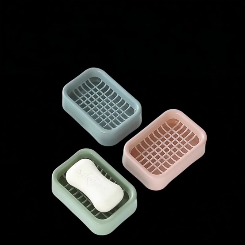 肥皂盒免打孔可爱网格皂盒