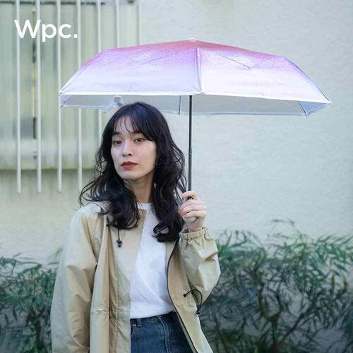 wpc透明雨伞女生高颜值渐变色果冻伞超轻小巧轻量便携折叠伞手动