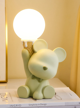 小夜灯摆件书桌面玄关卧室床头儿E童房间装饰品男女孩生日礼物