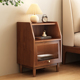 全实木床头柜简约家用收纳柜卧室置物架小型床边简.易储物柜子