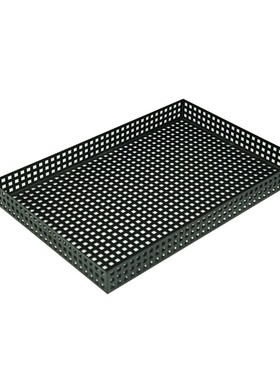 简约托盘金属长方形黑色客厅茶几茶盘杯盘家居装饰.收纳盘摆件