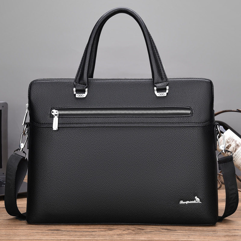 仅亏一天新款 大容量商务手提包男士公文包软皮男包A4单肩包斜挎