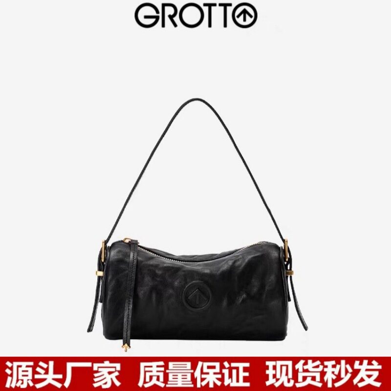 仅亏一天头层牛皮新款 G乐25年笔筒包女士手提包单肩斜挎手机小包