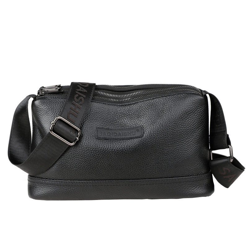 仅亏一天新款 男士单肩包斜挎包头层牛皮商务休闲多隔层大容量防