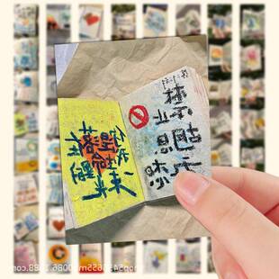 130张尼泊尔手工本贴纸ins风拼贴诗手账治癒语录笔记本行李箱贴画