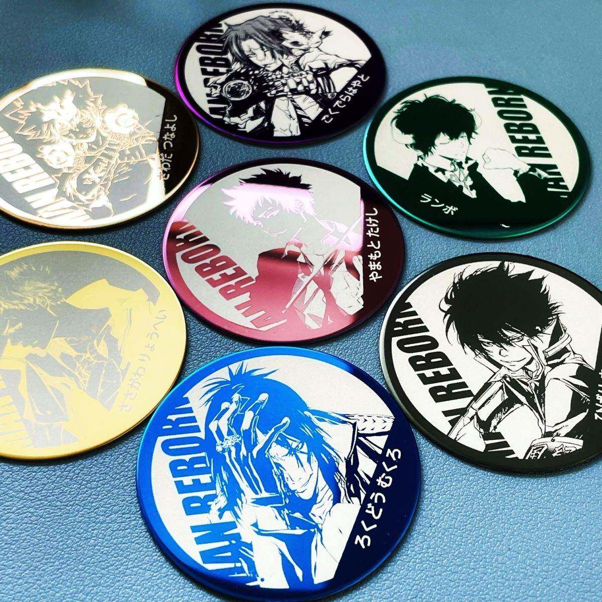 泽田纲吉六道骸云雀恭弥狱寺隼人家庭教师金属镜面吧唧原画吧唧