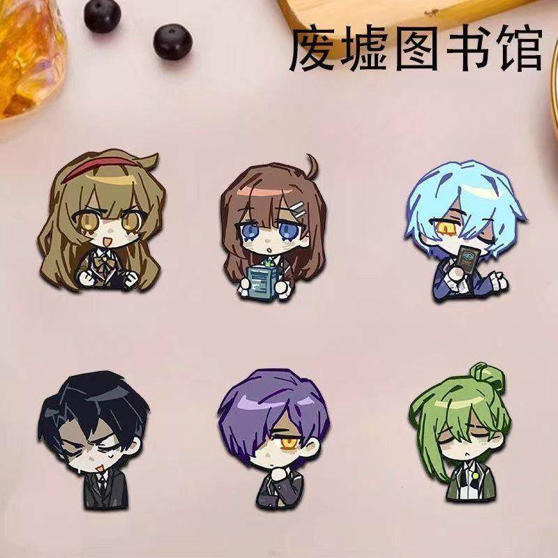 新款废墟图书馆周边可爱胸针卡通别针书包创意徽章高颜值挂件