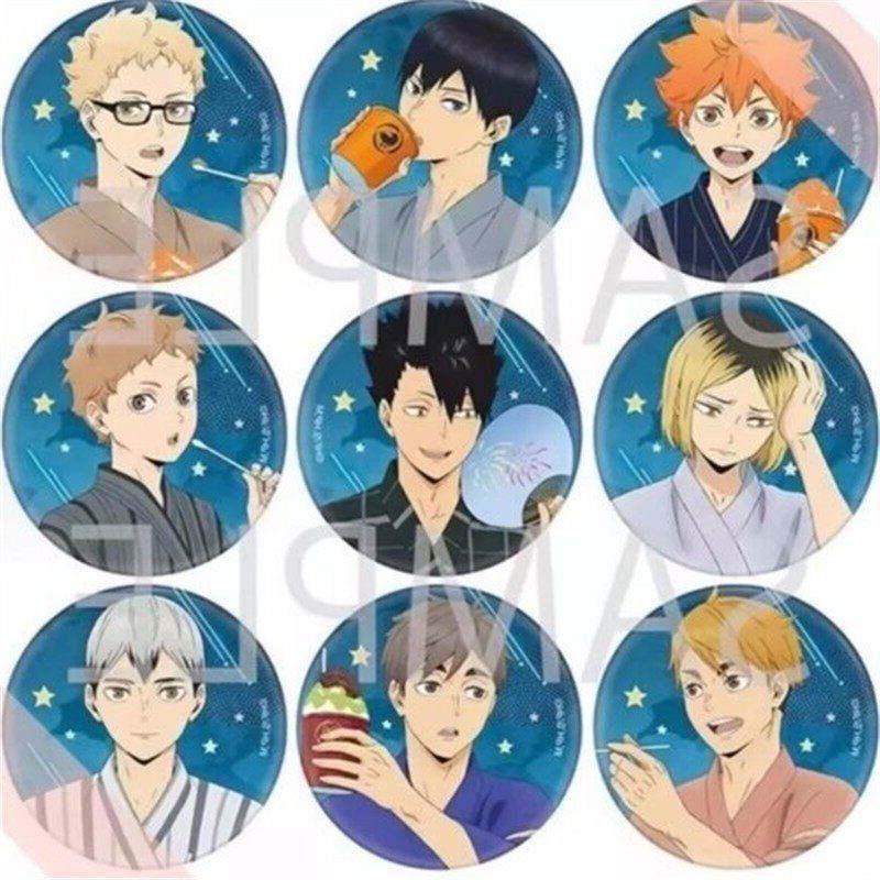 日谷徽章 排球少年浴衣吃冰夏日祭吧唧徽章 排球少年日向影山吧唧