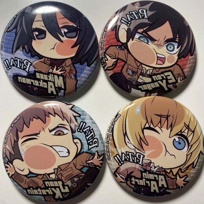 进击的巨人 pita系列扭蛋吧唧Q版徽章艾伦利威尔三笠团长爆款挂件