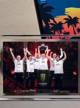 Vitality布达佩斯Major夺冠CS2周边水晶玻璃相框摆件摆台装饰礼物