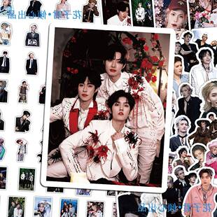 136张男团ONER贴纸ins高颜值偶像周边帅照贴画diy桌面手账手机保