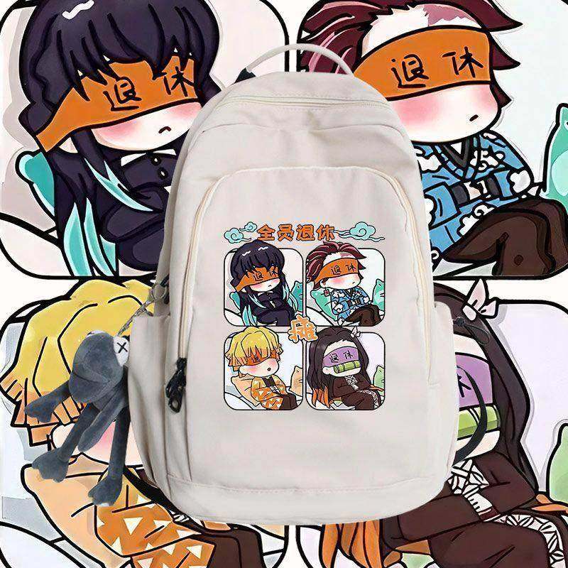 鬼灭周边之刃炭治郎时透无一郎富冈义勇蝴蝶忍动漫男女双肩背包ww