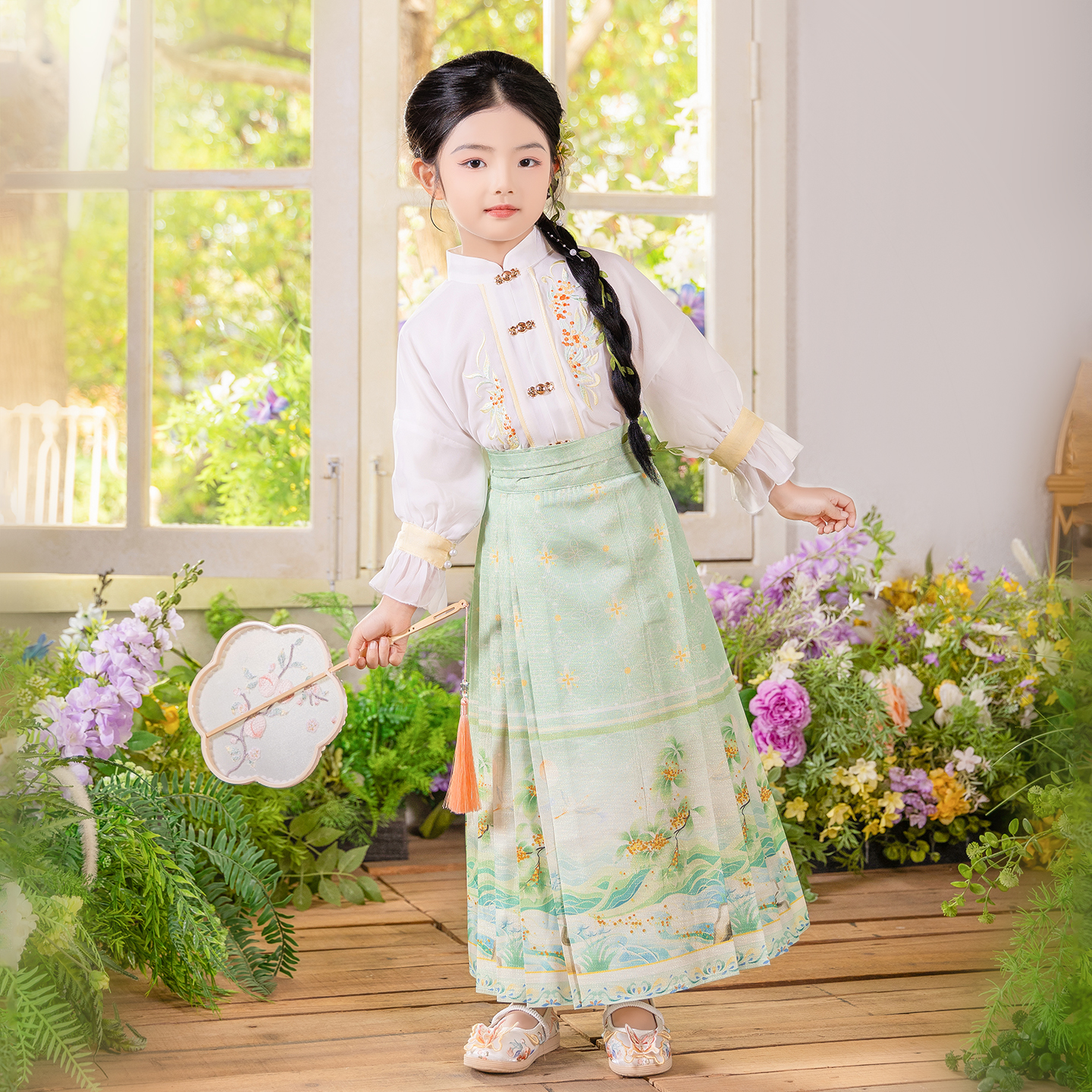 中秋汉服儿童女童马面裙子秋