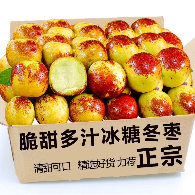 正宗现摘冰糖冬枣新鲜水果冰糖甜脆多汁新鲜大枣孕妇整箱包邮当季