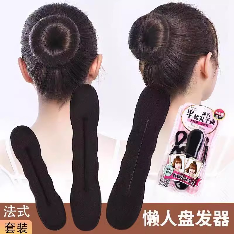 学生丸子头盘发器新款