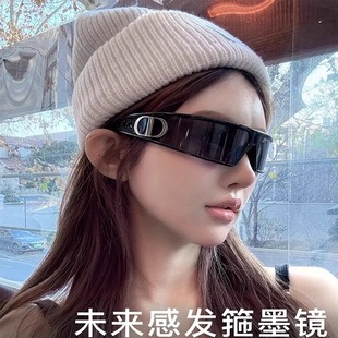 CD发箍墨镜女2025新款高级感时髦凹造型y2k拍照防紫外线太阳眼镜