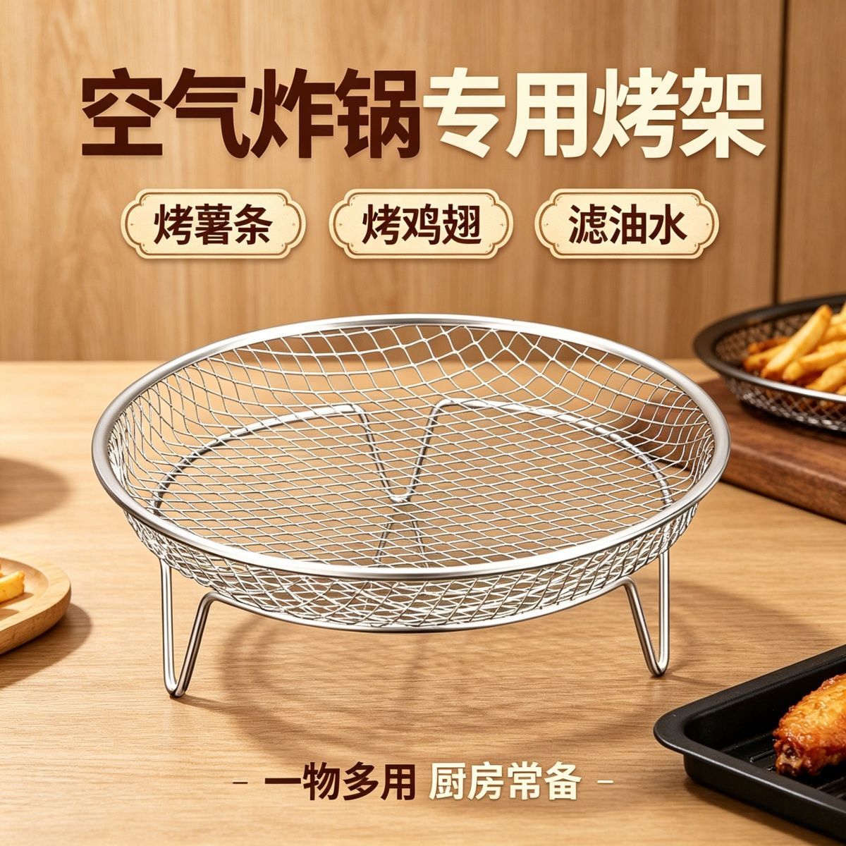 空气炸锅不锈钢加高沥油