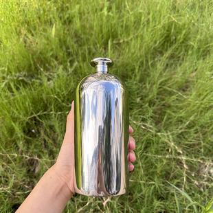 白酒洋酒瓶便携式 高档304不锈钢加厚1斤装 古风家用外出随身小酒壶