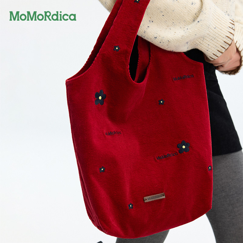 Momordica2025秋季新款复古百搭通勤单肩包时尚都市风棉
