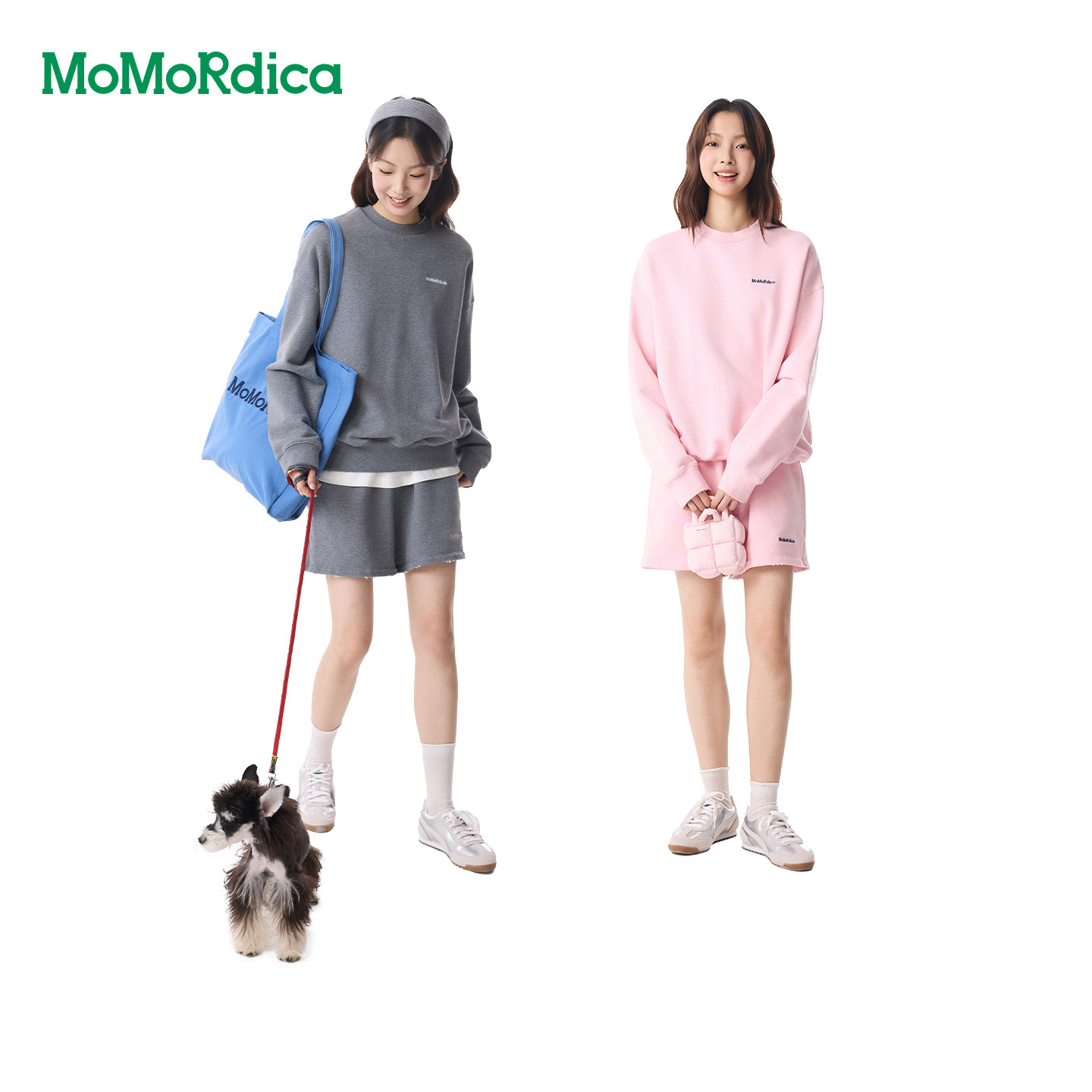 Momordica时尚运动风通勤卫衣套装/休闲百搭宽松显瘦圆领卫